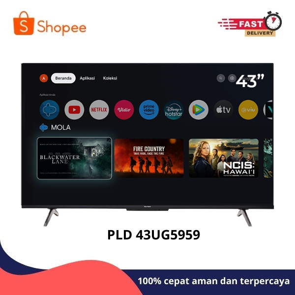 Polytron PLD 43UG5959 Smart LED TV UHD 4K Smart Google TV 43 Inch