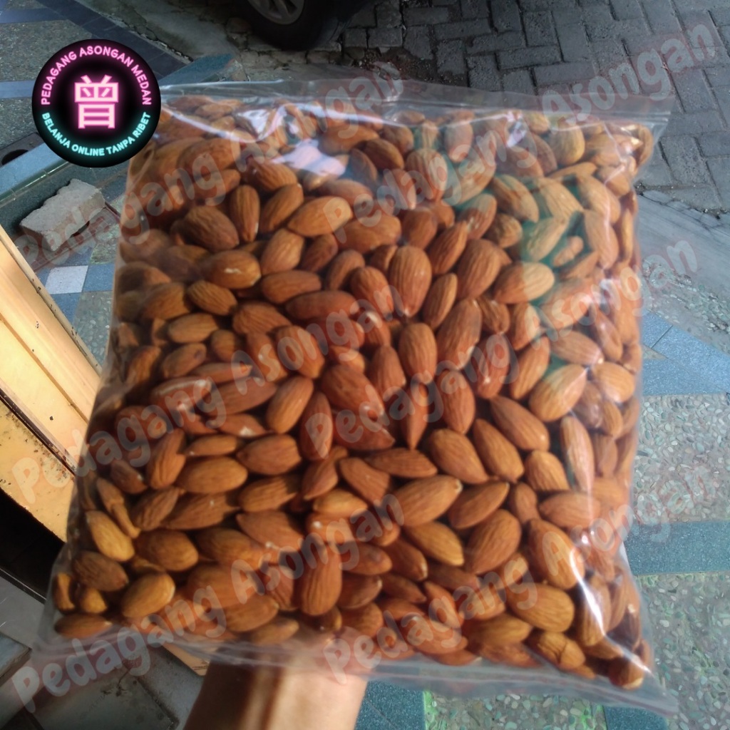 

Raw Almond / Kacang Almond Mentah Grade A Berat: 250gr