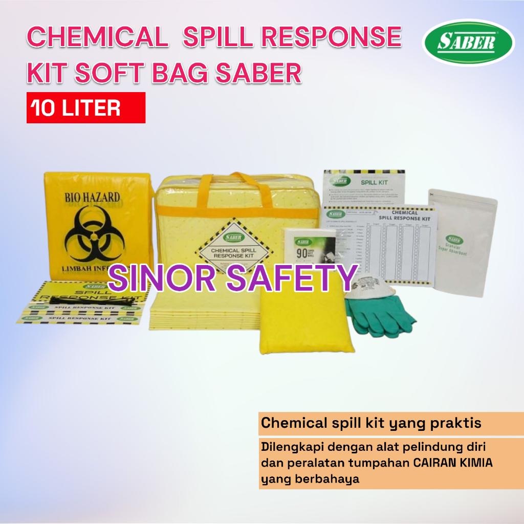 Saber  Chemical Spill Response Kit Soft Bag 10L