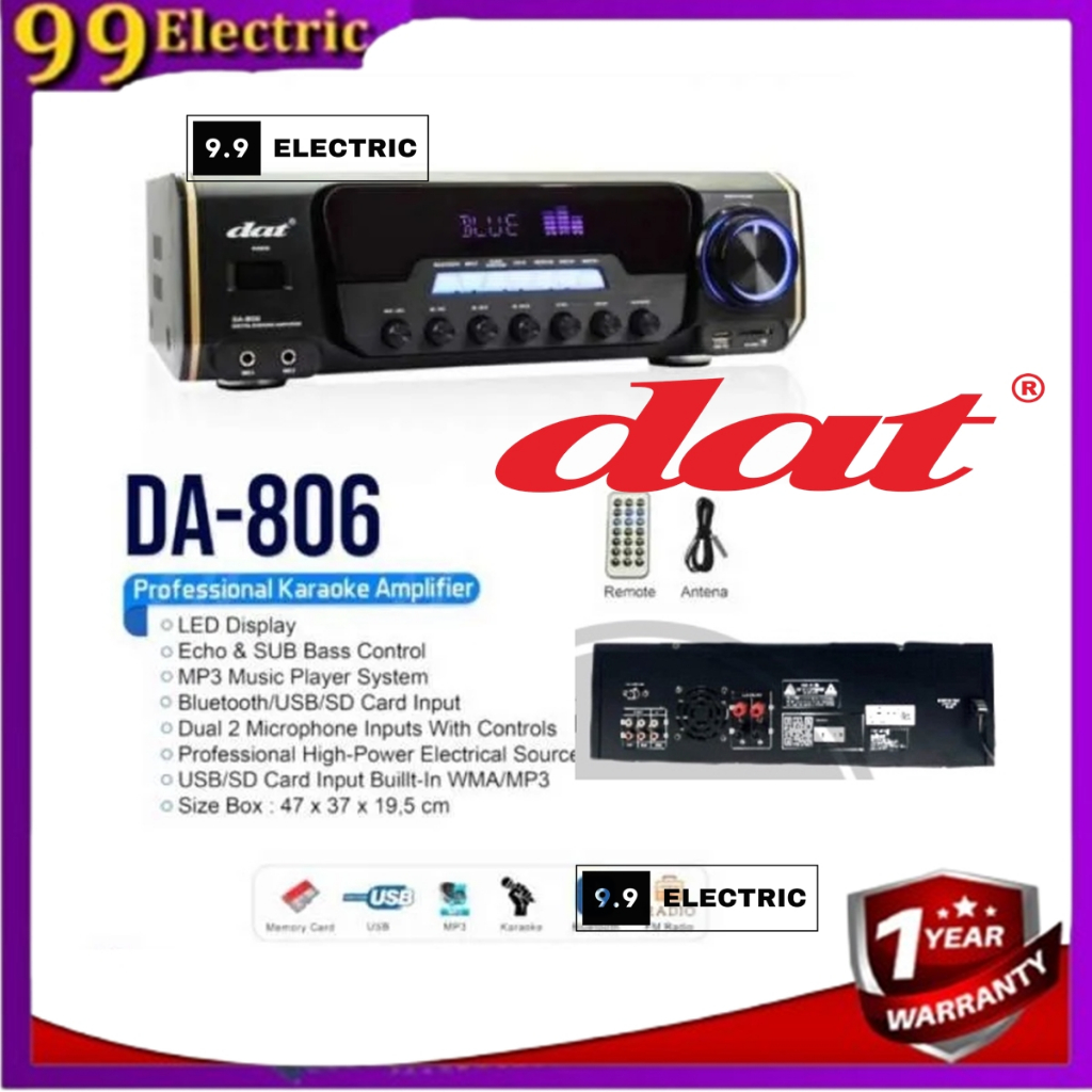 Power Amplifier Dat Da806 / Da 806 Original DAT