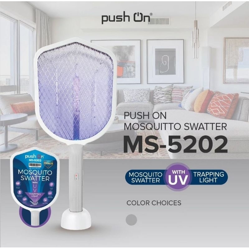 Raket Nyamuk Elektrik PUSH ON/Alat Pembasmi Nyamuk