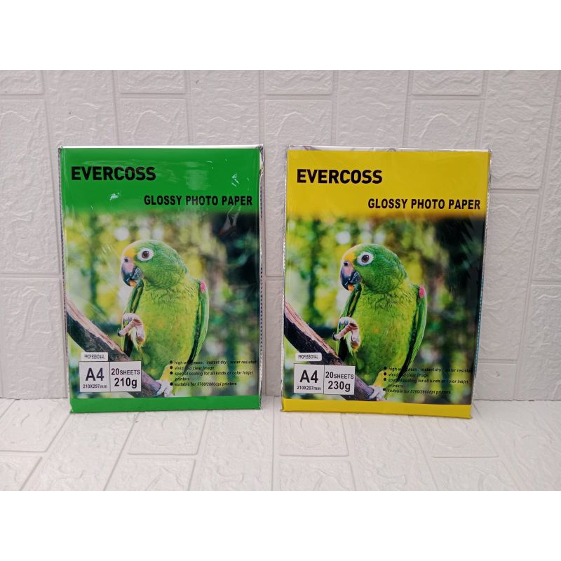 

Glossy Photo Paper / Kertas Foto Evercoss 210/230 gsm