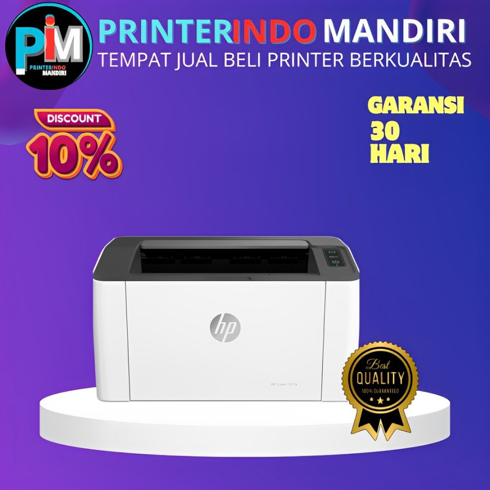 Printer hp 107w Laserjet monocrome wireless second siap pakai Printer laser mono printer hitam putih