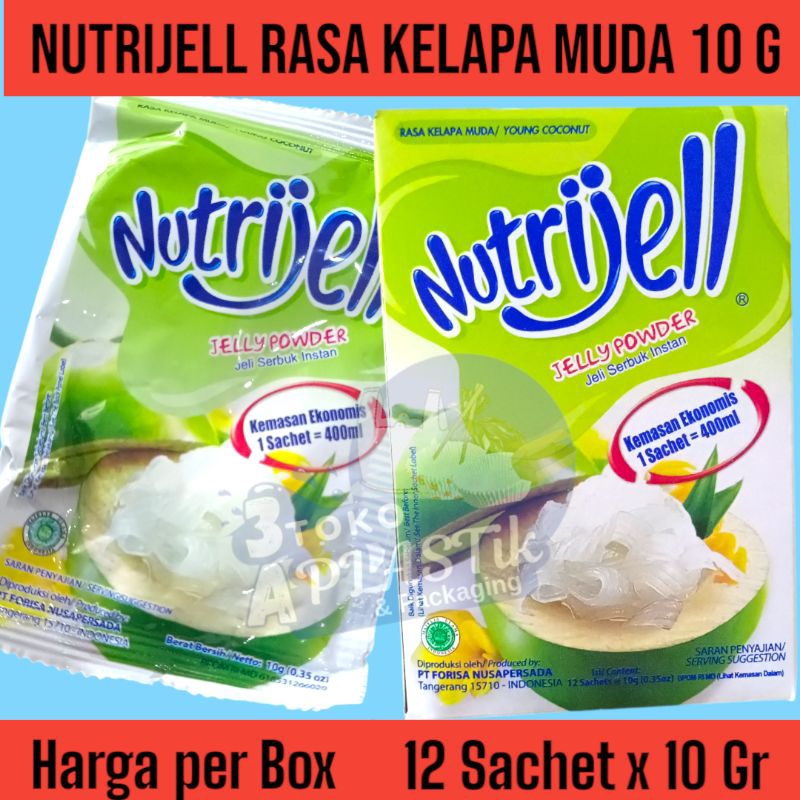 

Nutrijel Ekonomis [10 g] RASA KELAPA MUDA /YOUNG COCONUT Isi 12 Pcs
