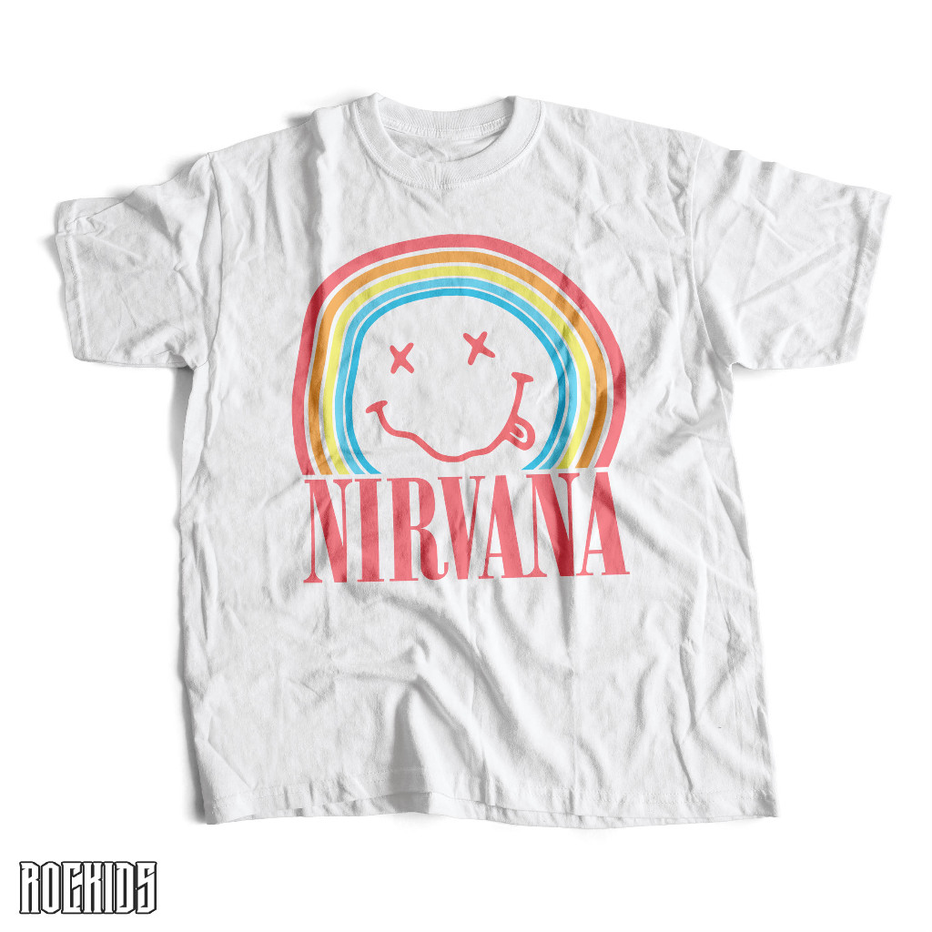 ROCKIDS - NIRVANA - TSHIRT - TEES - KIDSWEAR - KAOS BAND - KAOS BAND NIRVANA - KAOS NIRVANA - TSHIRT