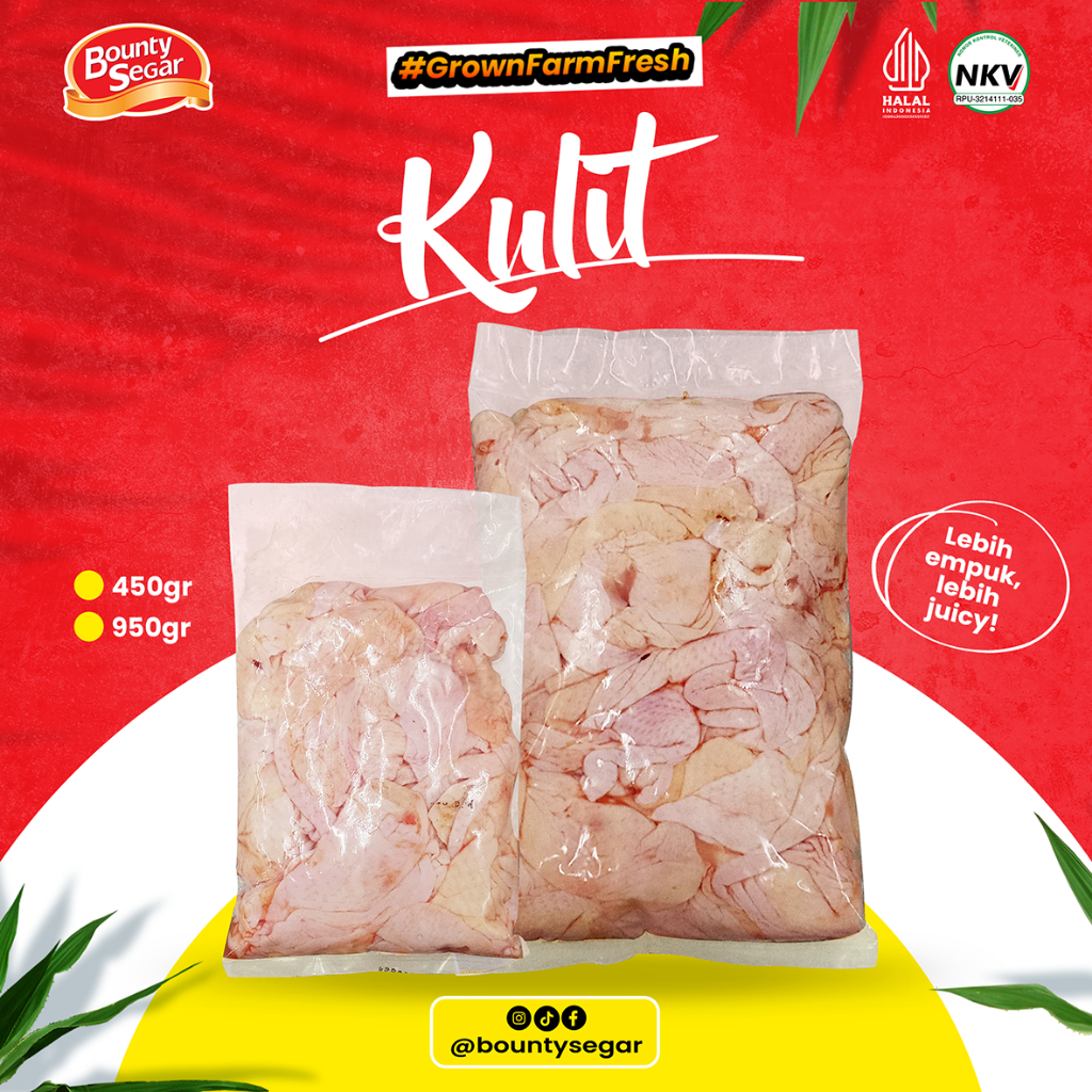 

Kulit Ayam Sehat & Higienis 450-500gr / 950-1000gr | Kualitas Terbaik, Halal, dan Bergizi Tinggi