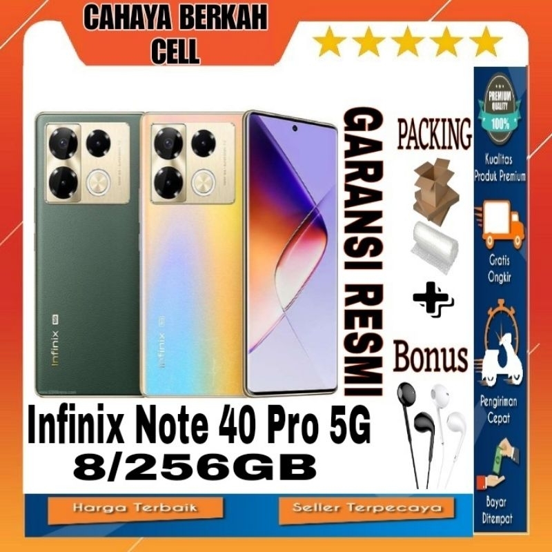 Infinix Note 40 Pro NFC 5G Ram 8+8GB/256GB Garansi Resmi