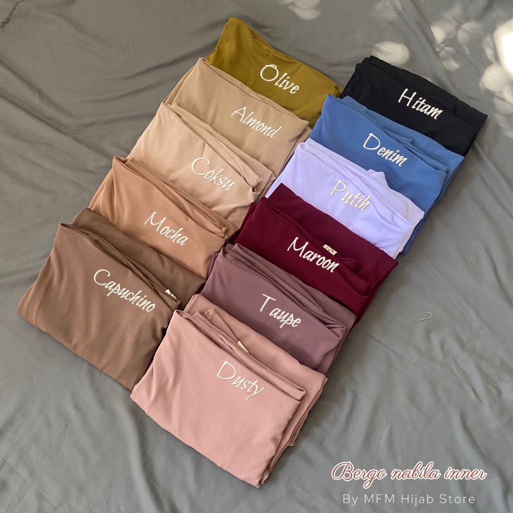 Bergo Nabila Bergo inner Bahan Jersey hijab instant