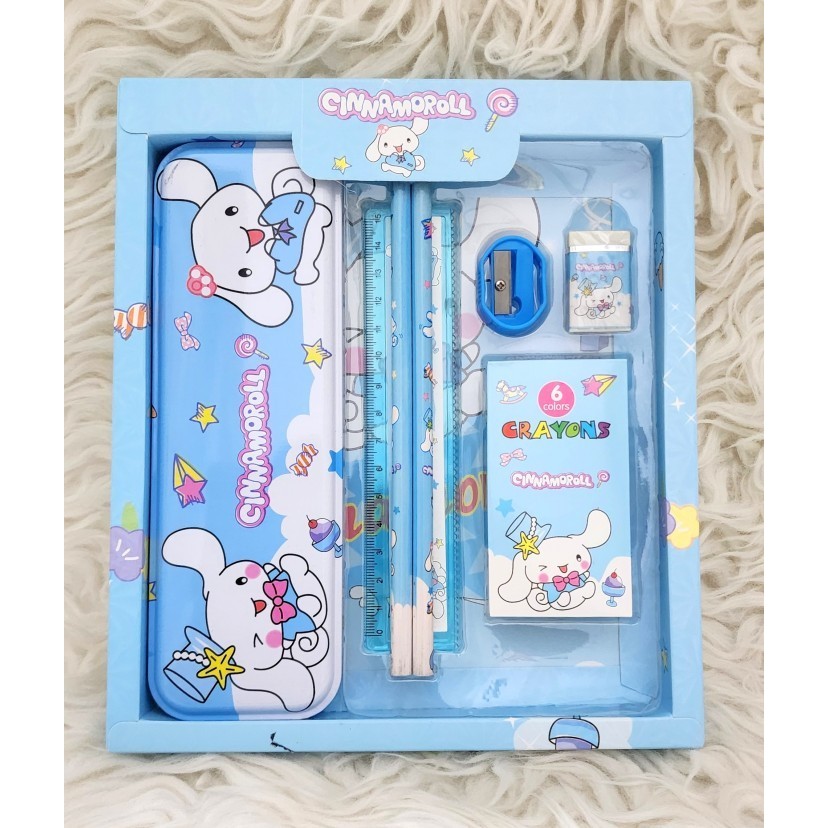 

Ay00! PAKET ALAT TULIS STUDY STATIONERY SET 8015 SANRIO CINNAMOROLL KUROMI MELODY