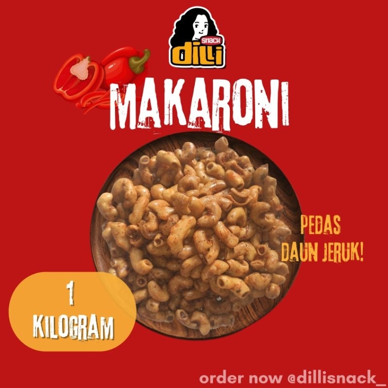 

Dilli Snack Makaroni Pedas Daun Jeruk 1 kilogram