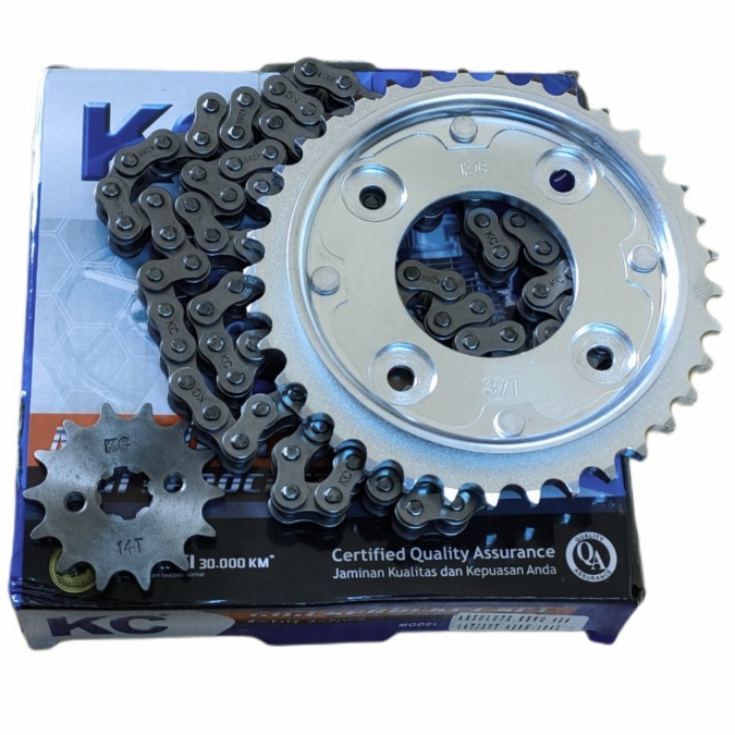GEAR SET KC PREMIER HONDA ABSOLUTE REVO/BLADE (KWB) 428-14/37T GIR SET REVO ABSOLUTE STANDAR
