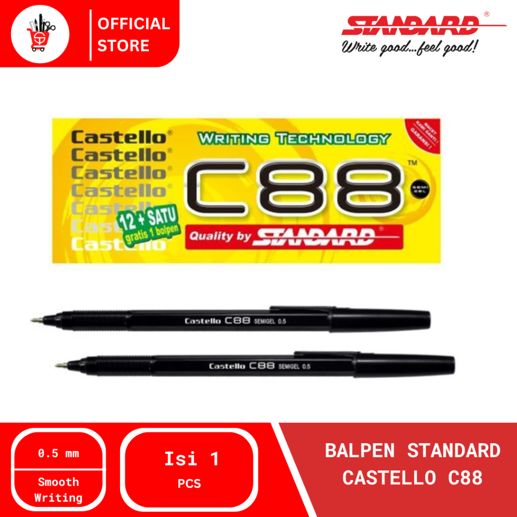 

Semi-Gel | Pulpen | Balpen Standard Castello C88 (1 PCS)