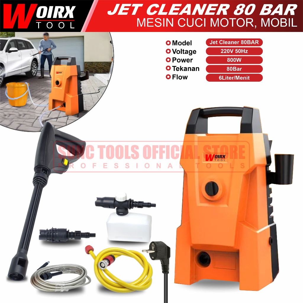 WOIRX TOOL Jet Cleaner Mesin Cuci Motor Mobil AC Steam Cleaning Gun Listrik