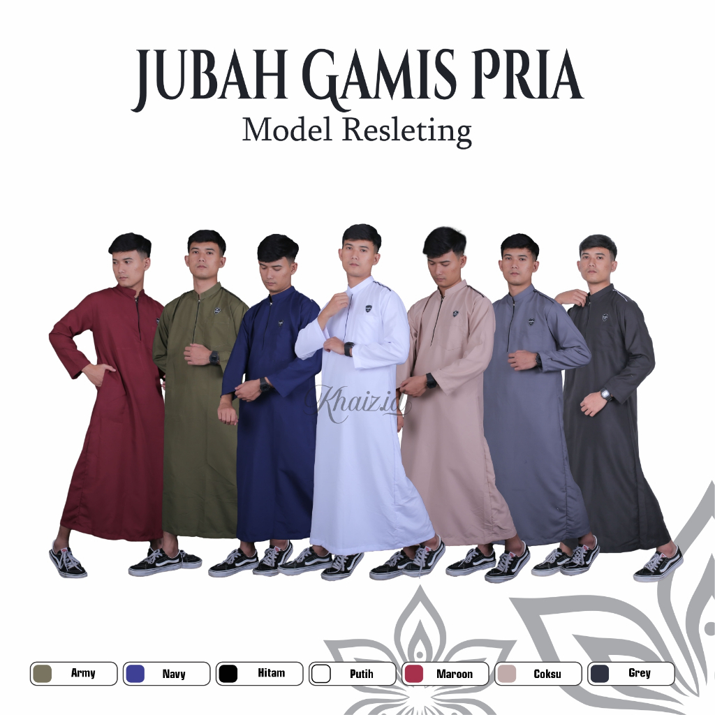 JUBAH PRIA MODEL RESLETING JUBAH PRIA LENGAN PANJANG POLOS JUBAH PRIA REMAJA DAN DEWASA