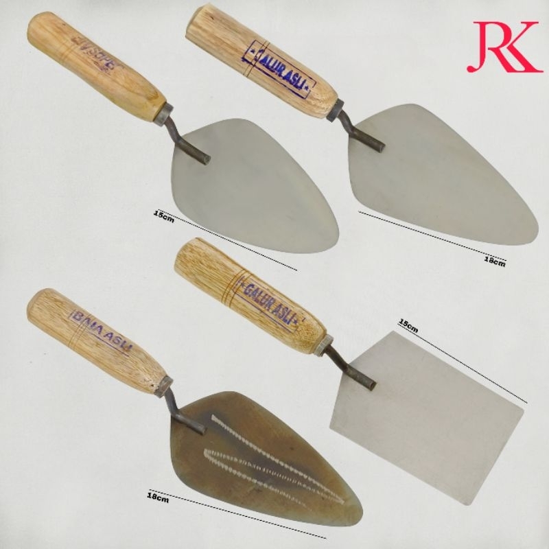 Sendok Semen Galur Super Cetok Bangunan Sekop Adukan