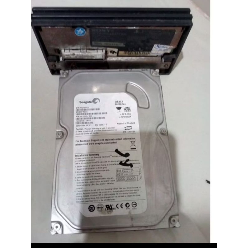 Hardisk ide /Ata + Na PS 2  /Hardisk dalam PS 2 fat + Na tinggal colok main