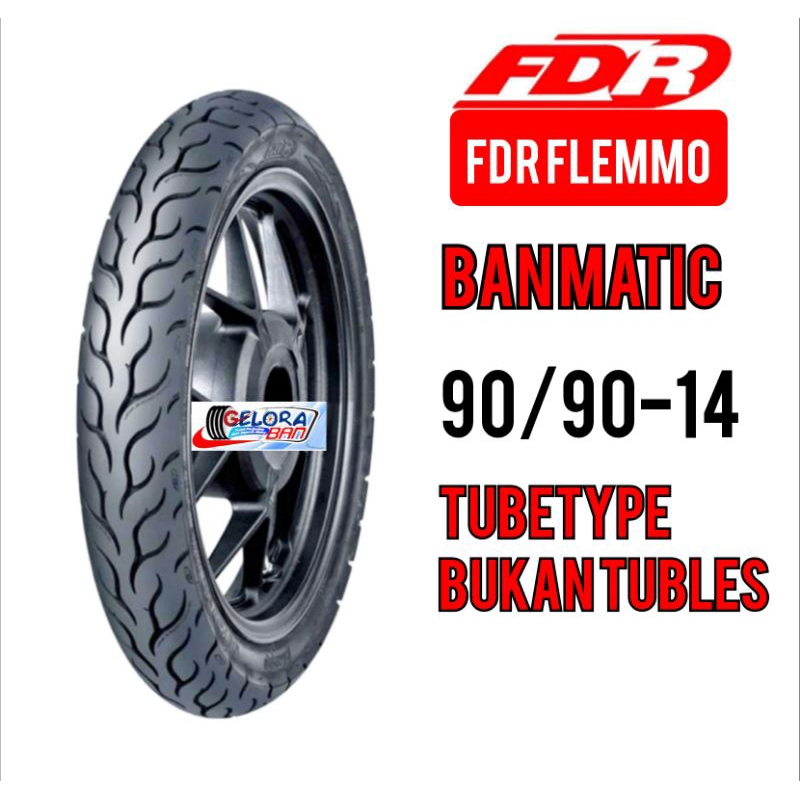 ban metic FDR flemmo 90/90-14 tubetype bukan tubles ban matic Beat Vario spacy Scoopy Xeon Mio ban r