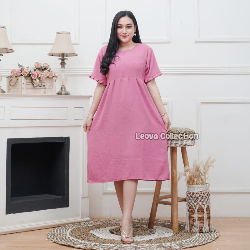 Daster remaja kringkel airflow busui murah kekinian-Daster riana ruffle jumbo kekinian