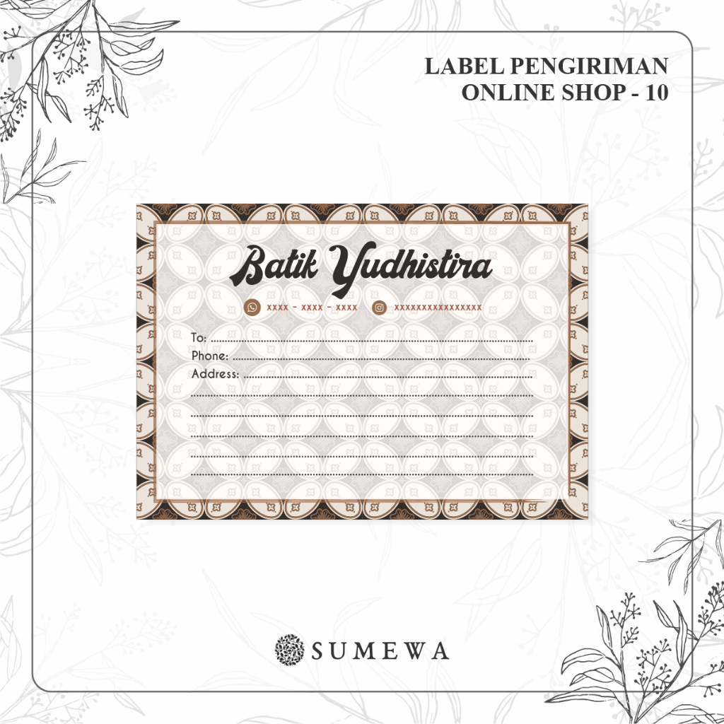 

Label Pengiriman Online Shop / Label Paket / Label Alamat / Sticker Pengiriman / Sticker Resi / Label Olshop - 10