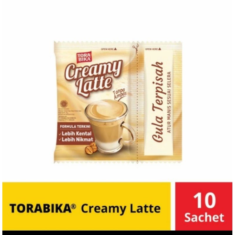 

1 rcg kopi Torabika creamy latte 10 sachet