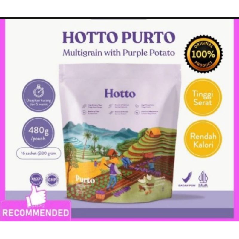 

[BELI 2 GRATIS 1] Hotto purto Multigrain With Purple Potato Pouch Bundling (16 sachet)