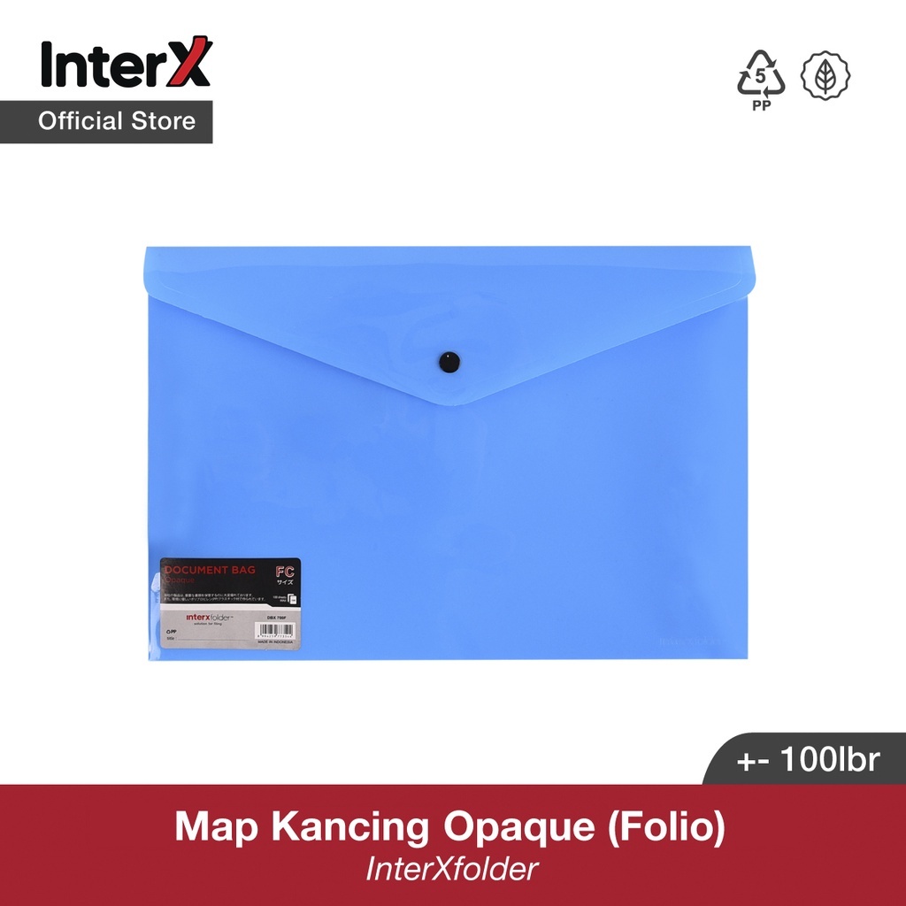 

InterX Document Bag Opaque Map Kancing F4 Horizontal Spine 3cm DBX-500F