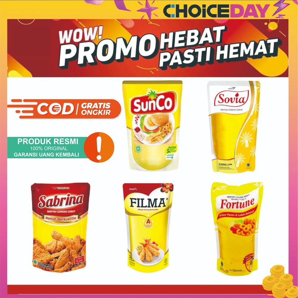 

[PROMO] MINYAK GORENG Kemasa 1 Liter Sunco Filma Rosebrand BPOM