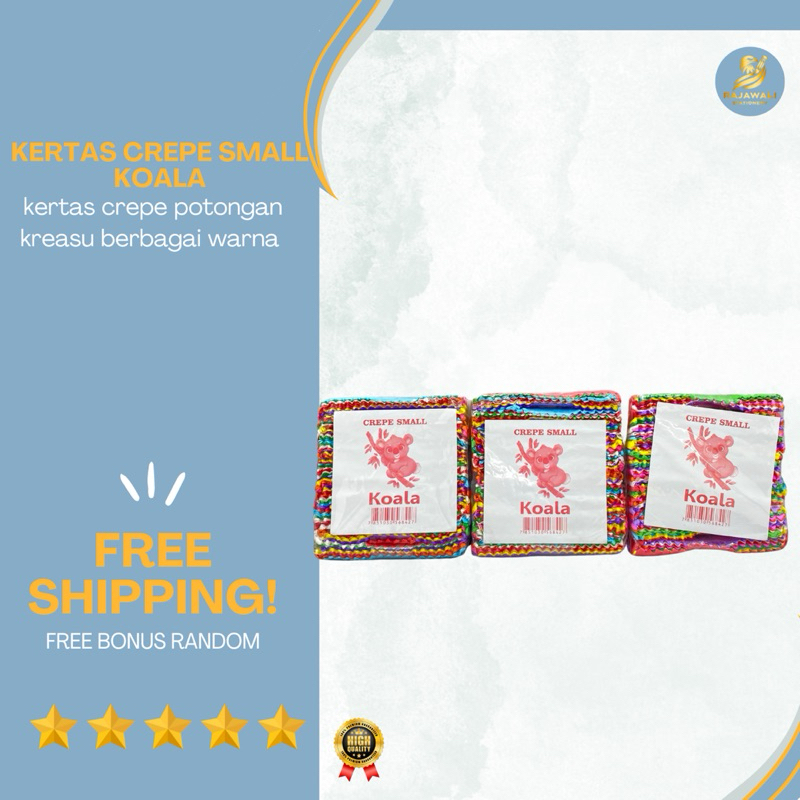 

Kertas Crepe Potongan Kreasi Koala 3 Cm Harga Terjangkau | Free Bonus Random!!
