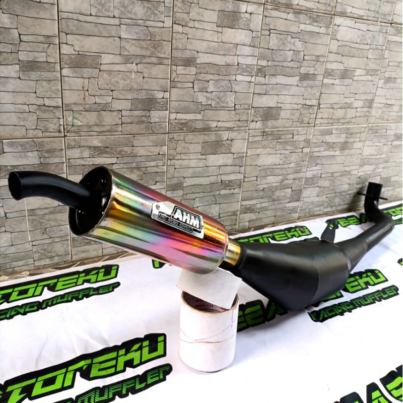 9MERSYYLAYS - KNALPOT FIZ R AHM STANDAR HITAM PELANGI FIZR 2 TAK RACING GARING KEMRINCING