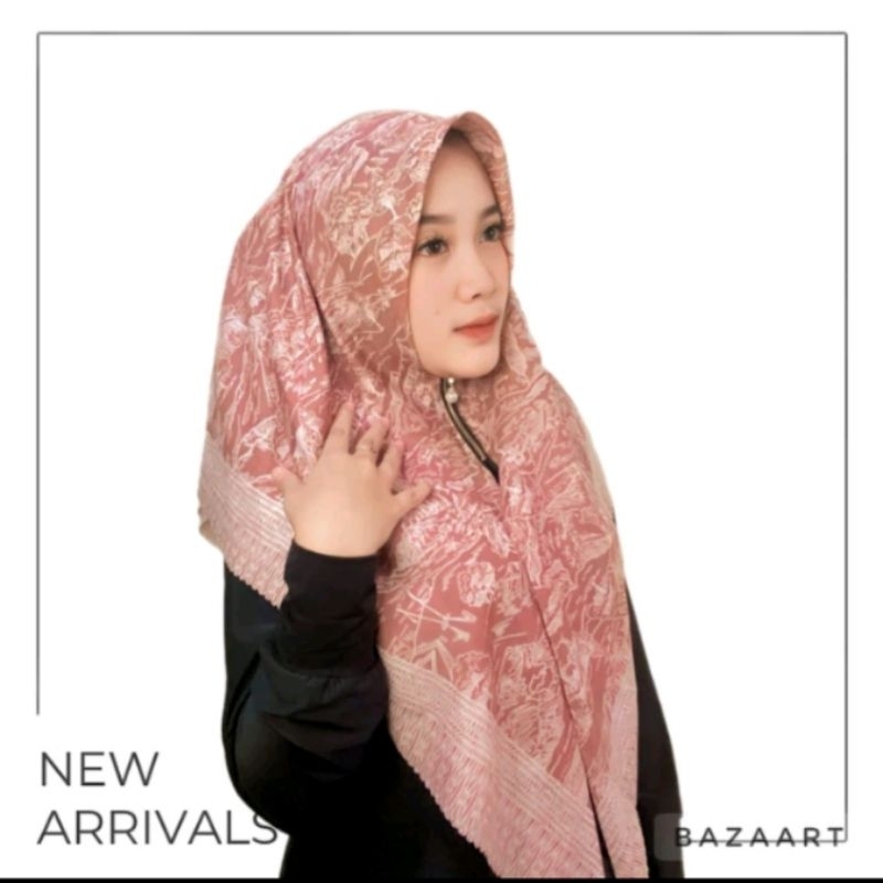 hijab instan / hijab resleting Zipper / hijab motif