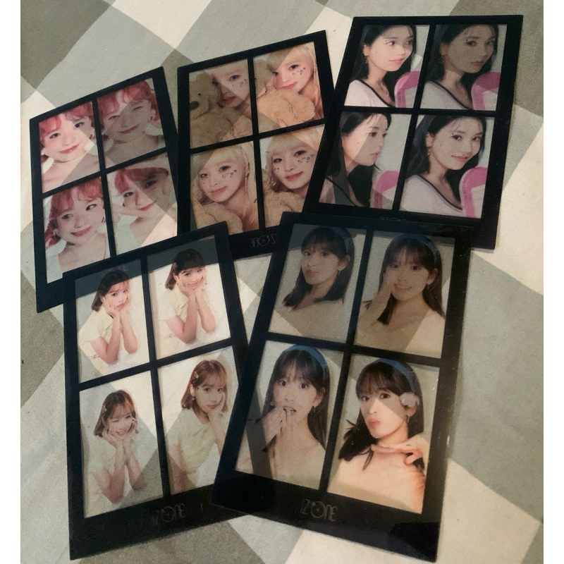 OFFICIAL IZ*ONE Transparent 4 Cut Photo Oneiric Diary Yuri, Yena, Eunbi, Charwon Le sserafim, Yujin 