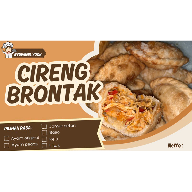 

1PACKCIRENG ISI , Cireng BRONTAK , brontak isianya brontakRasanya