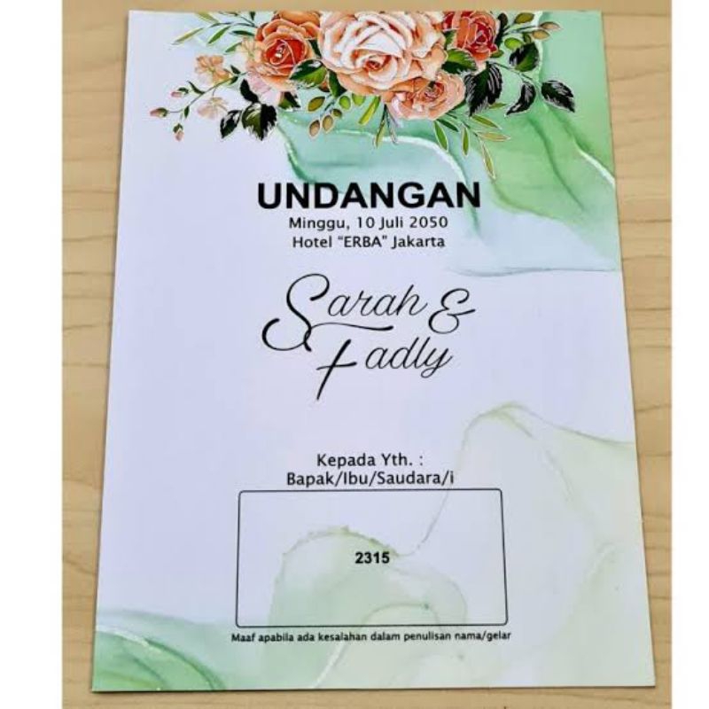 Undangan Erba 2315 + CETAK & BONUS