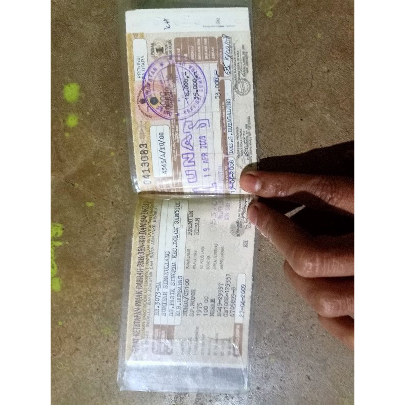 surat surat BPKB dan STNK cb 100