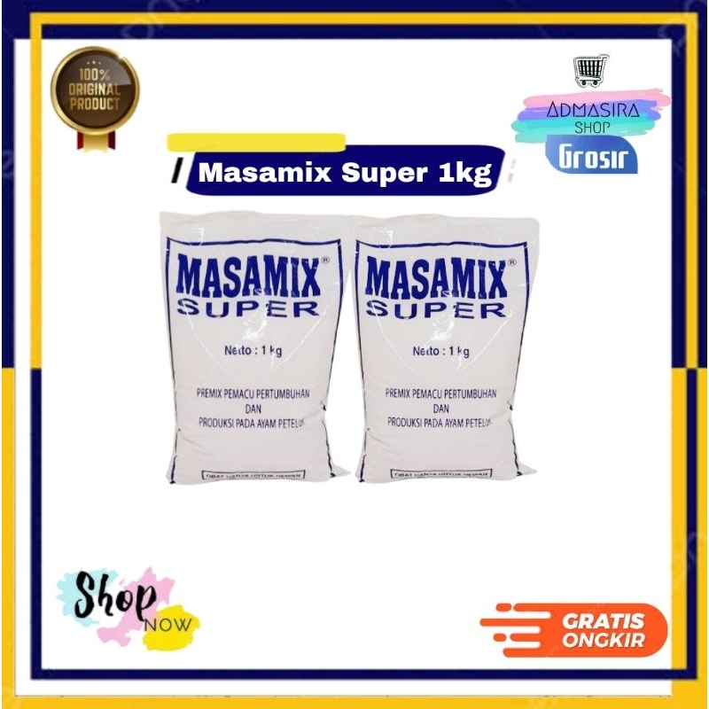MASAMIX SUPER 1KG Mensana Premix Ayam Petelur Vitamin Pemacu Produksi Telur Unggas