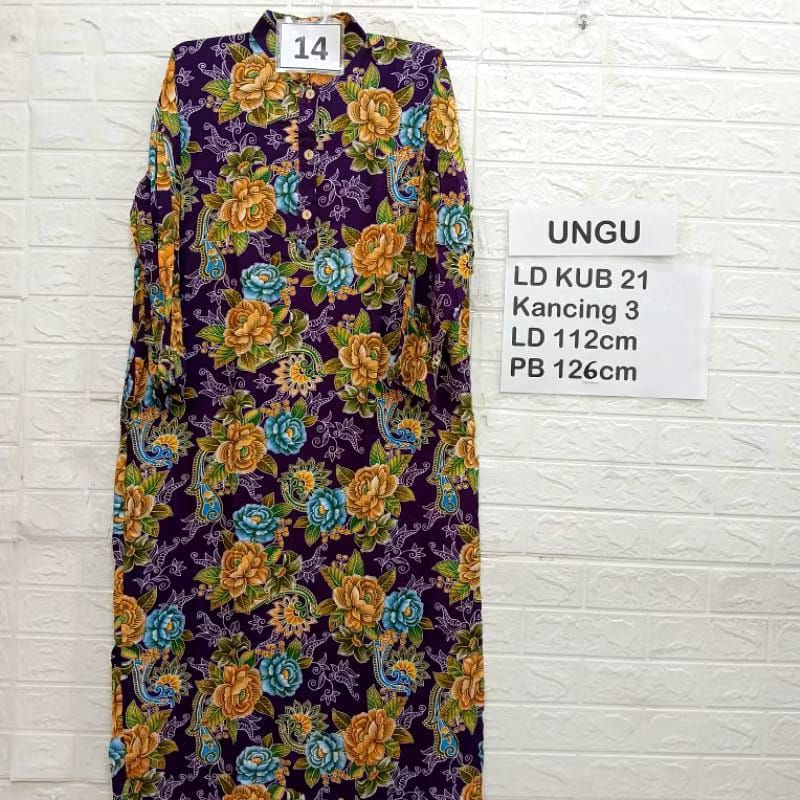 LONG DRESS MUSLIM JUMBO KENCANA UNGU ASLI DASTER LONGDRESS JUMBO LENGAN PANJANG DASTER BATIK KENCANA