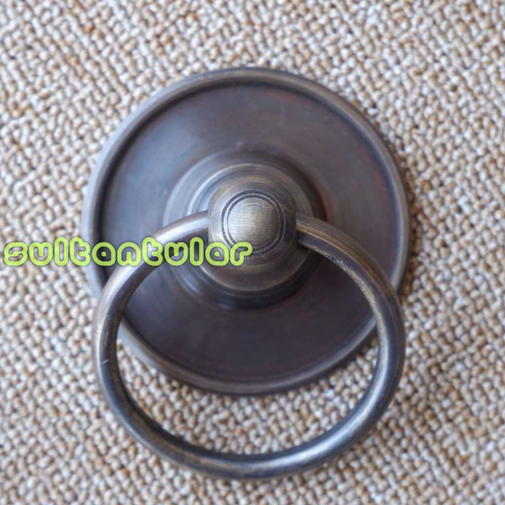 Handle tarikan pintu rumah gebyok kuno kuningan antik diameter 7cm