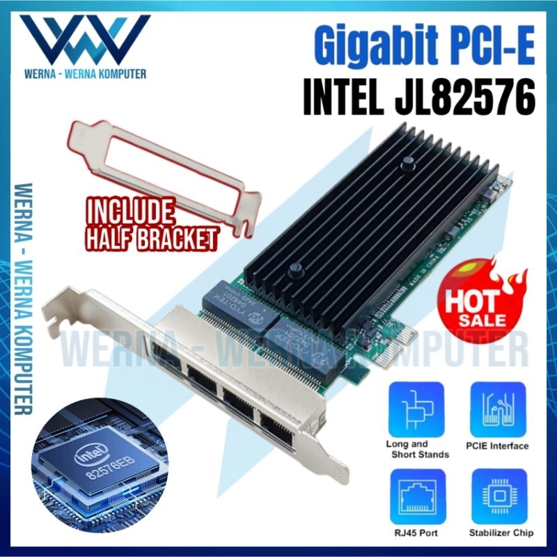 PCIE PCI Express Quad LAN Network Card Server NIC Gigabit INTEL 82576 Chipset