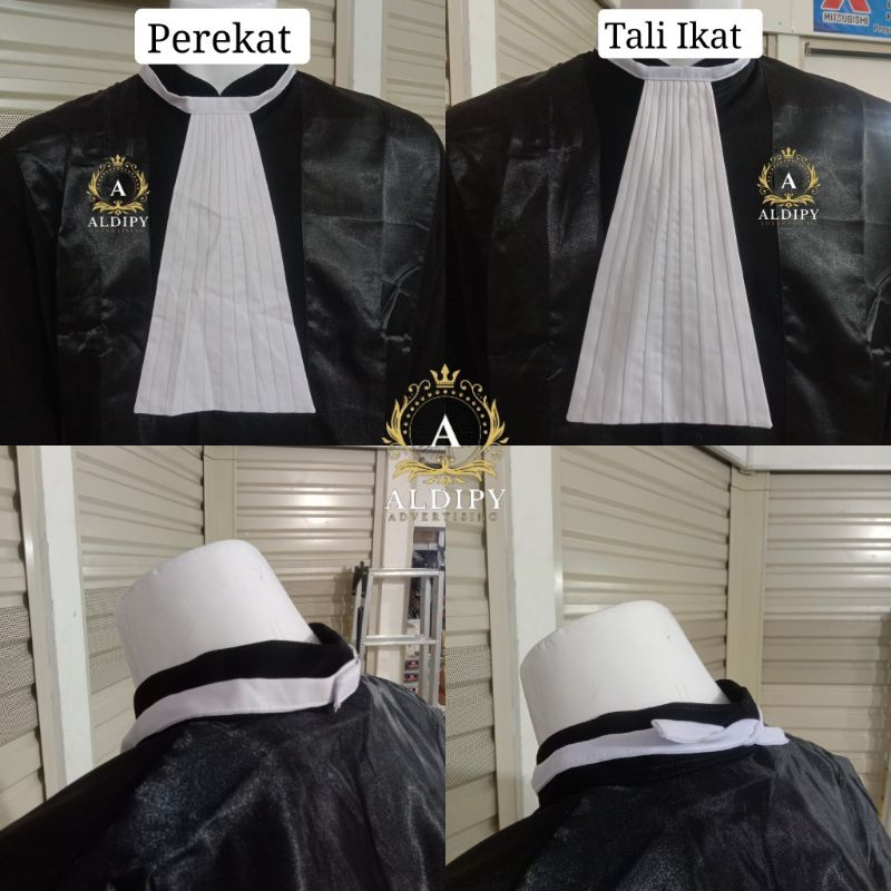 Satu Pasang Dasi Toga Advokat Pengacara Jaksa Terbaik dan Termurah Ready Stok Berkualitas