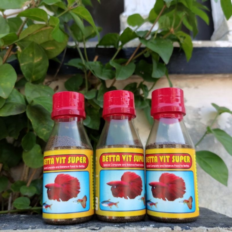 Betavit super makanan ikan cupang pelet ikan cupang ikan hias kecil gupy neon tetra glowfish molly