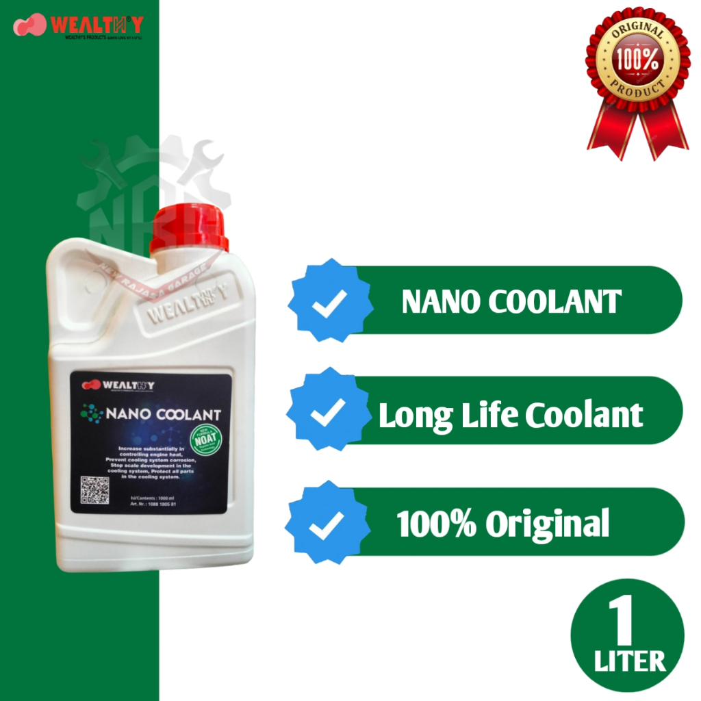 AIR RADIATOR NANO COOLANT WEALTHY 1L ( HIJAU )