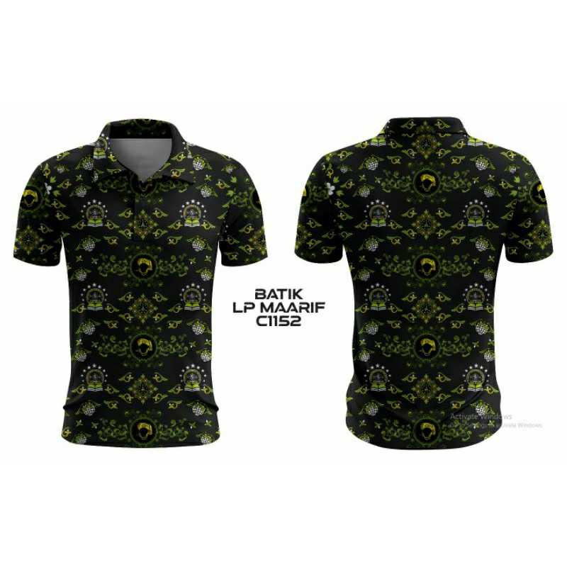 Batik Guru Lembaga Pendidikan Ma'arif NU Jawa Tengah, Bahan Jersey Dry-Fit Premium Full Printing  Ba
