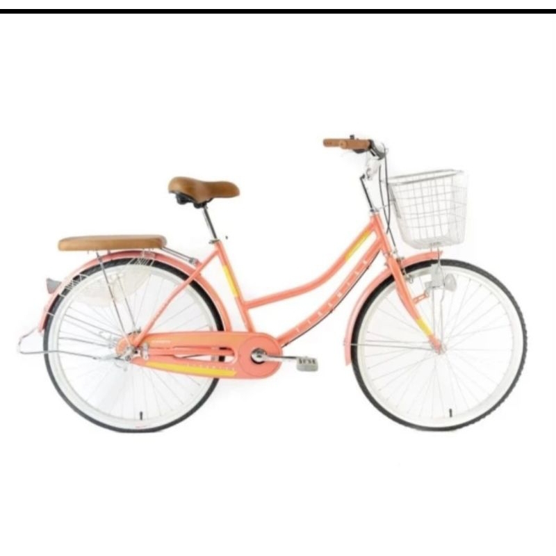 Sepeda Keranjang Perempuan 26 inch Element tiramisu new alloy