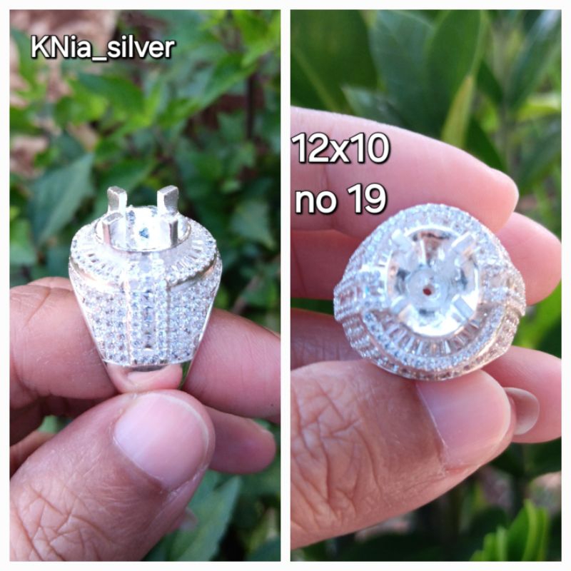 emban/cincin perak microsetting listring square bugette