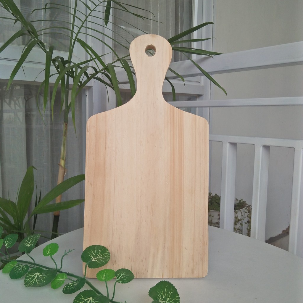 Talenan Dapur Ukuran 35x18.5 CM / Souvenir Talenan Kayu / Properti Foto / Talenan Kayu GAGANG BULAT 