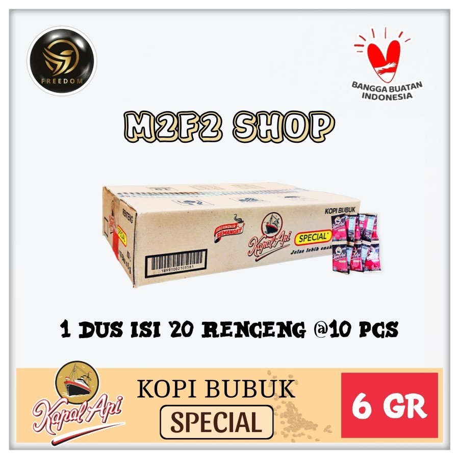 

Kopi Kapal Api Murni Special Original Sachet - 6 gr (Kemasan Karton)