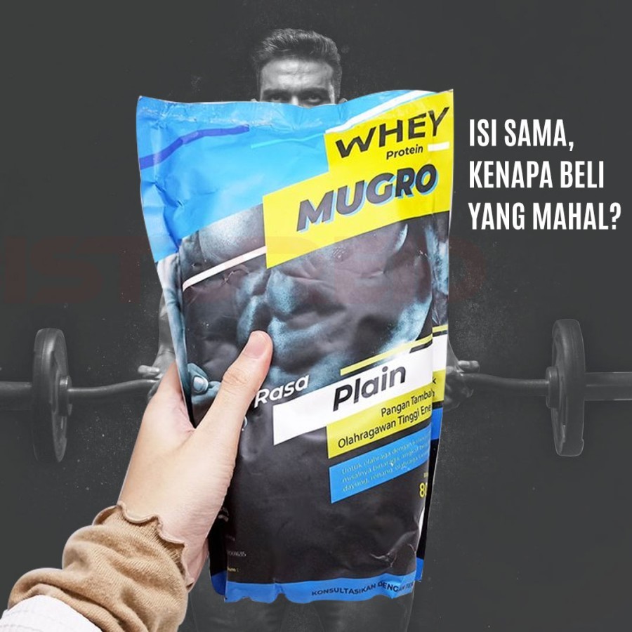 

MUGRO Suplemen Whey Protein Concentrate Susu Milk Powder 400g Original
