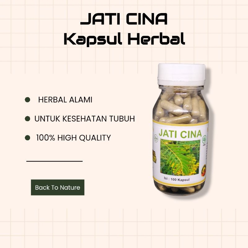 

Kapsul Jati Cina Herbal Untuk Menurunkan Kolesterol isi 100 Kapsul