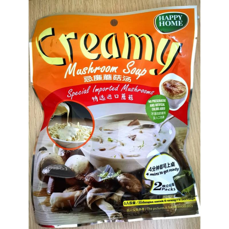 

Happy Home Vegetarian Creamy Mushroom Soup 66g Kaldu Jamur