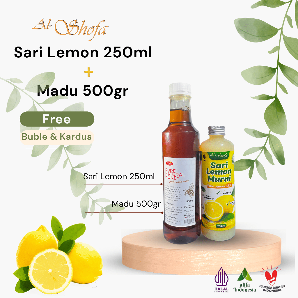 

Sari Lemon 250ml by Al Shofa + Madu Al Shofa 500gr